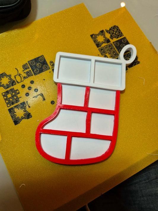 Ornament Ramă Foto Personalizată Ciorap de Crăciun