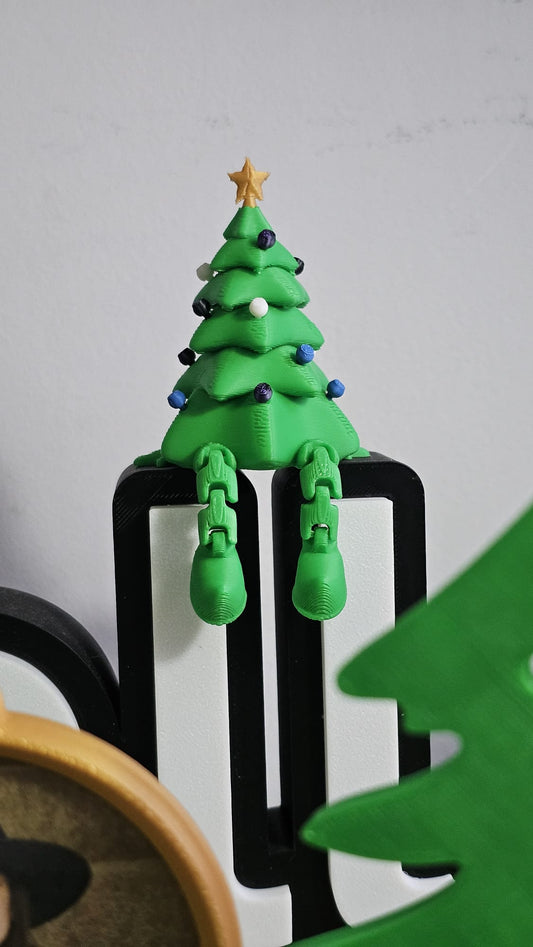 🎄 Mini Brăduț 3D cu Picioare Flexibile