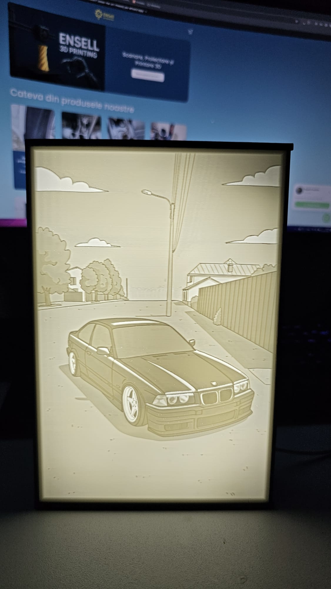 Tablou LED Personalizat cu Mașina Ta