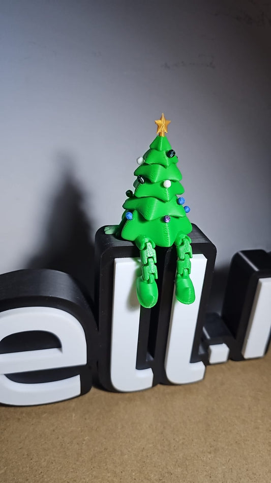 🎄 Mini Brăduț 3D cu Picioare Flexibile